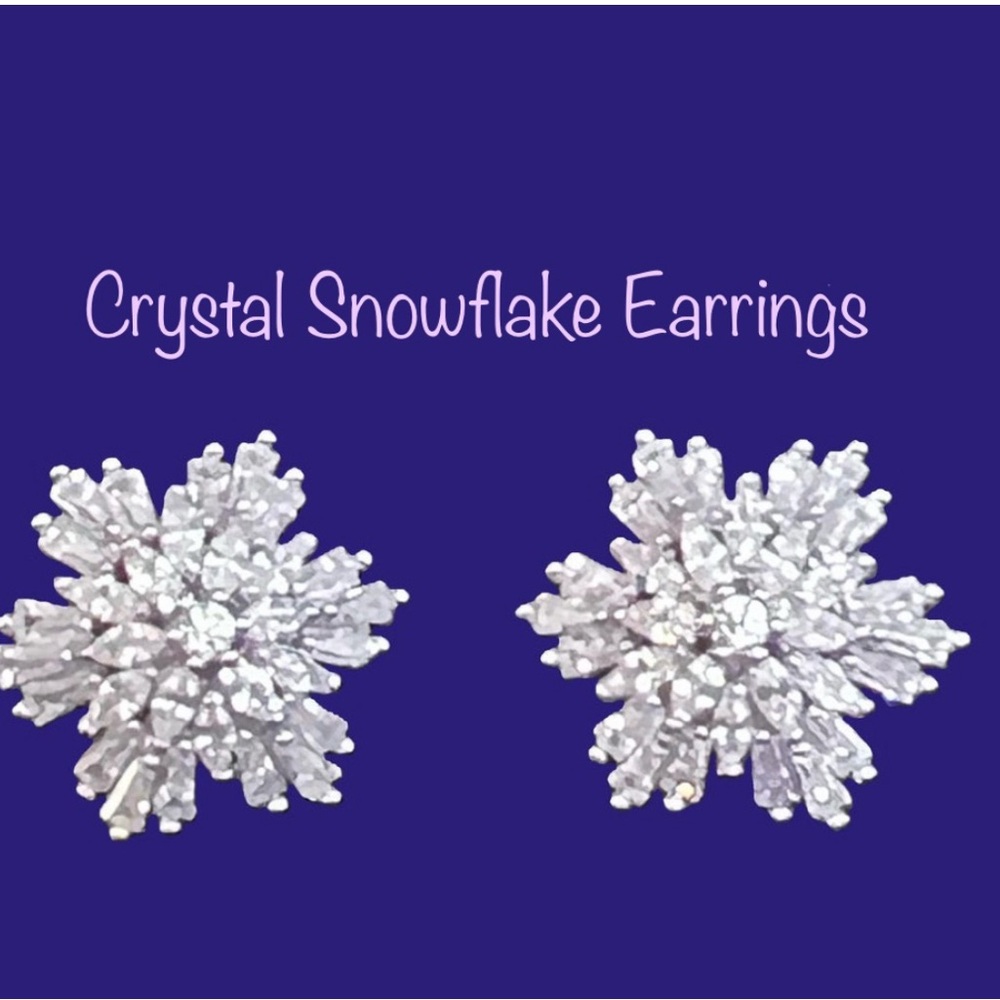 Dazzling SNOWFLAKE Starburst Earrings